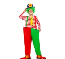 Costume da Pagliaccio rosso e verde per bambino