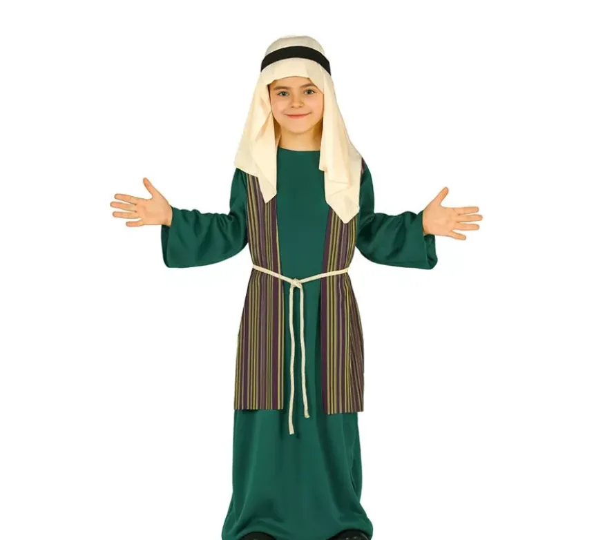 Costume da pastore ebraico verde per un ragazzo