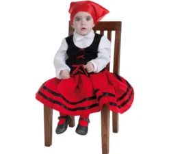 Costume da pastore rosso e nero per un bambino