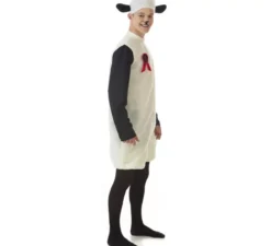 Costume da pecora bianca con cappuccio per adulto