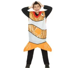 Costume da pesce pagliaccio arancione per bambini