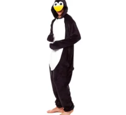 Costume da pigiama da pinguino dal becco giallo per uomo