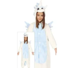 Costume da pigiama unicorno blu per bambini