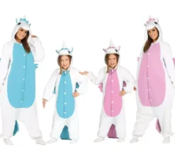 Costume da pigiama unicorno rosa per donna
