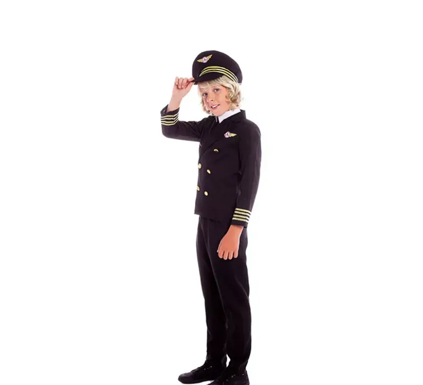 Costume da pilota da capitano di volo per bambino