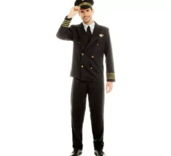Costume da pilota da capitano di volo per uomo