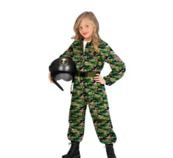 Costume da pilota di aereo da caccia per ragazza