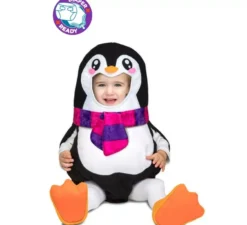 Costume da pinguino con sciarpa da bambino