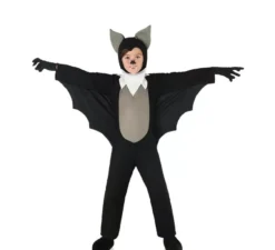 Costume da pipistrello con orecchie grigie per bambino