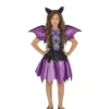 Costume da pipistrello viola con ali per bambina