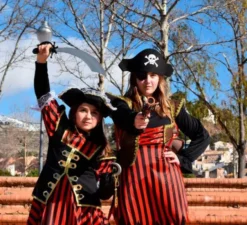 Costume da Pirata a righe per bambina
