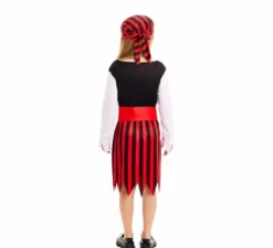 Costume da pirata a righe per bambina