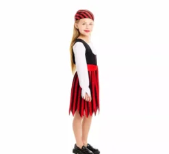 Costume da pirata a righe per bambina