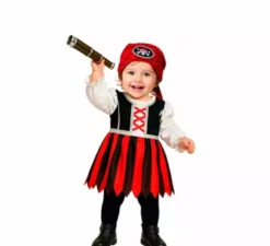 Costume da Pirata a righe per bambina e bebé