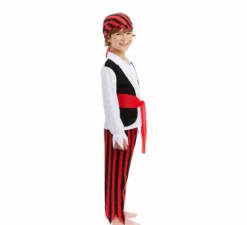 Costume da pirata a righe per bambino