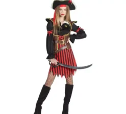 Costume da Pirata a righe per donna
