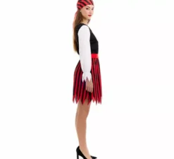 Costume da pirata a righe per donna