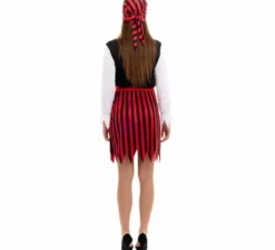 Costume da pirata a righe per donna