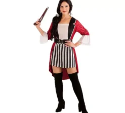 Costume da pirata a righe per una donna
