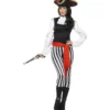 Costume da pirata a righe per una donna