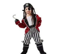 Costume da pirata a righe per un ragazzo