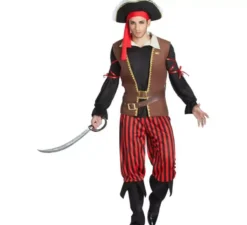 Costume da Pirata a righe per uomo