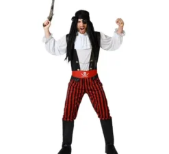 Costume da pirata a righe per uomo