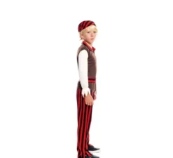 Costume da pirata a righe rosse per bambino