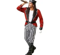 Costume da pirata a strisce per un uomo