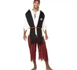 Costume da pirata a strisce per un uomo