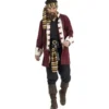 Costume da pirata bordeaux per uomo