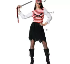 Costume da pirata bucaniere per donna