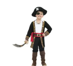 Costume da pirata cappotto nero per bambino