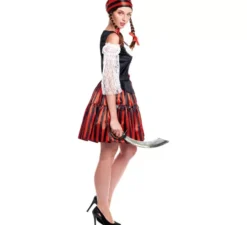 Costume da pirata classico a righe da donna