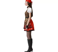 Costume da pirata con dettagli dorati per donna