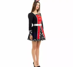 Costume da pirata con giacca argentata per donna