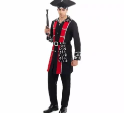 Costume da pirata con giacca argentata per uomo