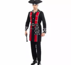 Costume da pirata con giacca argentata per uomo