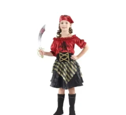 Costume da pirata con teschio per bambina