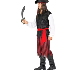 Costume da Pirata dei Caraibi a righe da uomo