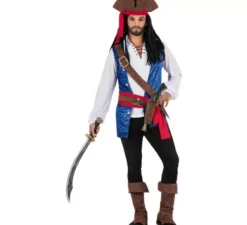Costume da Pirata dei Caraibi con cappello per uomo