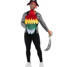 Costume da pirata e pappagallo con copri zaino per adulto e bambino