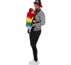 Costume da pirata e pappagallo con copri zaino per adulto e bambino