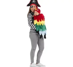 Costume da pirata e pappagallo con copri zaino per adulto e bambino