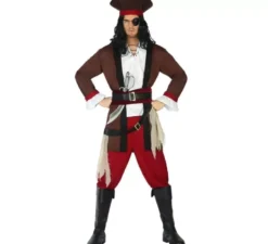 Costume da pirata marrone per un uomo