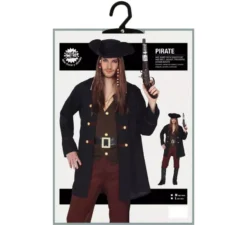 Costume da pirata nero per uomo