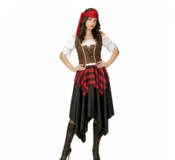 Costume da Pirata Reckless con nastro per donna