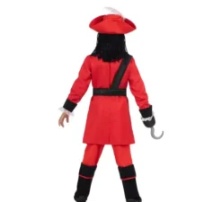 Costume da pirata Red Hook con cappello e parrucca per bambino