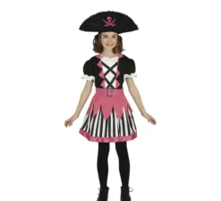 Costume da pirata rosa per bambina