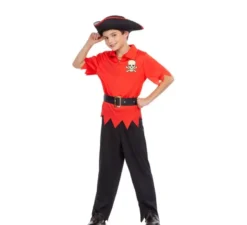 Costume da pirata rosso per bambino